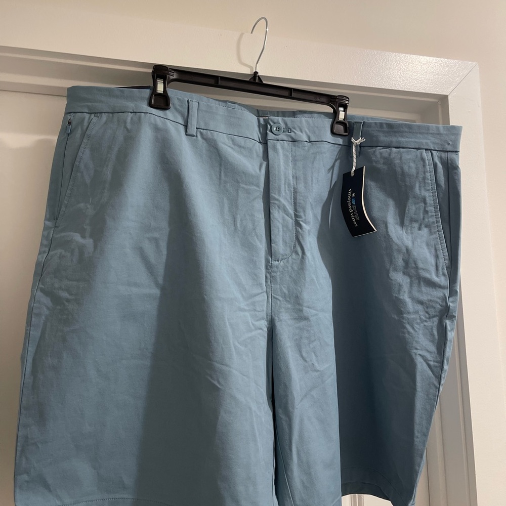 NWT Vineyard Vines On-The-Go Shorts Mens Size 44 Smoke Blue New Performance Golf